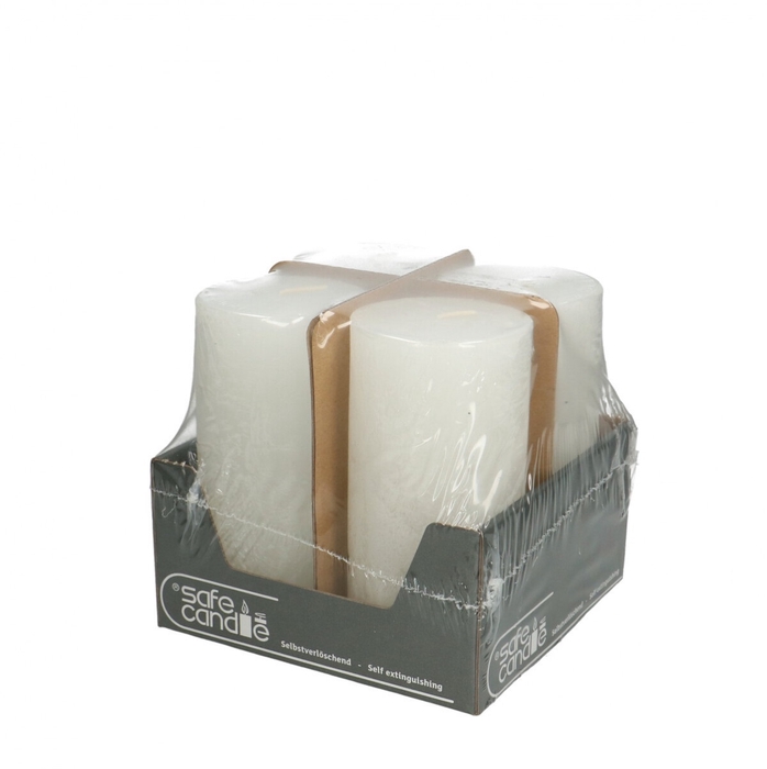 Kaars Stomp Safe d07*14cm rustiek