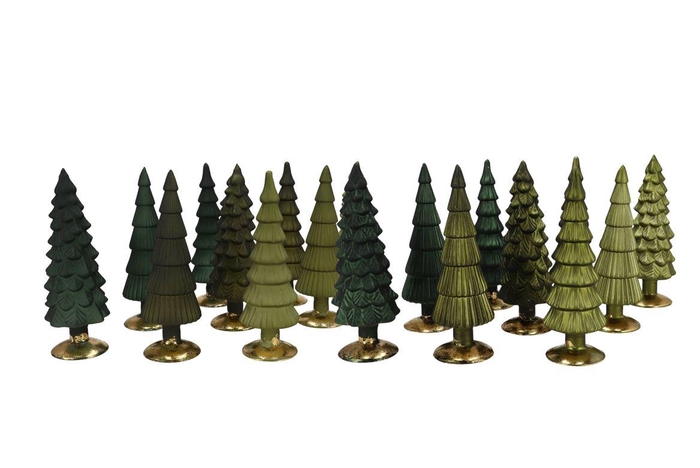 <h4>Twinkle Majestic Green Mix Glass Tree Matt Ass 10x30cm</h4>