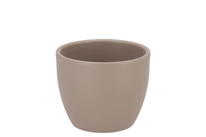 Ceramic Taupe Matt Pot 7x6cm