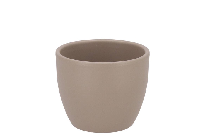 <h4>Ceramic Taupe Matt Pot 7cm</h4>