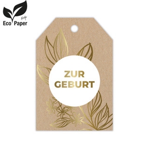 Labels Displ.Card D Geburt 5*8cm x20