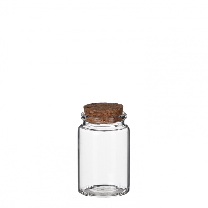 Glass Bottle+cork d04.5*7.5cm