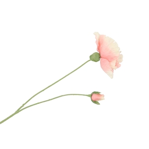 Silk Poppy 2x Light Pink 70cm