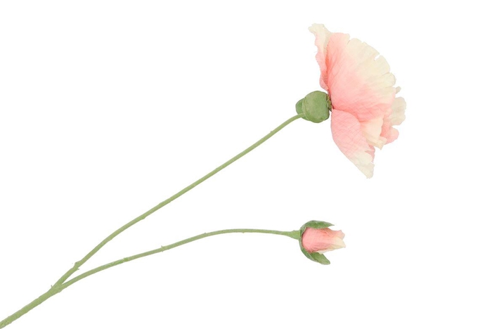 <h4>Silk Poppy 2x Light Pink 70cm</h4>