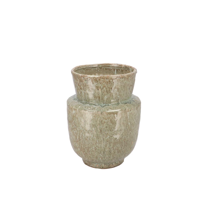 <h4>Iron Stone Green Vase 18x18x22cm</h4>