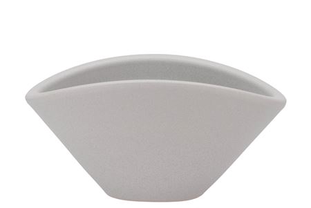 <h4>Vinci Matt Grey Bowl Oval 24x17x12cm</h4>