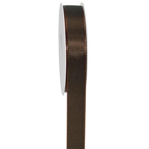 Taftband 25 mm donker bruin 50m.