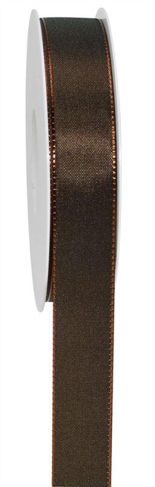 <h4>Taftband 25 mm donker bruin 50m.</h4>