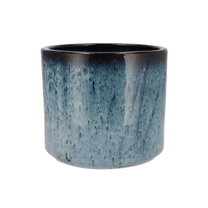 Javea Cilinder Pot Glazed Blue 24x21cm