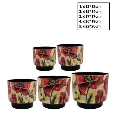 <h4>Metaal Camelia pot S/5 d22*20cm</h4>