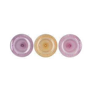 Dayah Pastel Mix Glass Plate 23x2cm Ass P/1