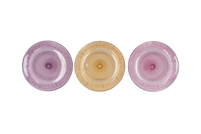 <h4>Dayah Pastel Mix Glass Plate 23x2cm Ass P/1</h4>