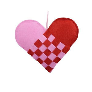 Valentine Deco hanging heart fabric 20cm