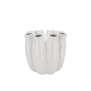 Luna White Tube Vase 16x16cm Nm