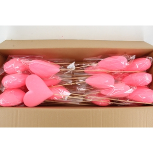 Stick Heart Fl. Bold Pink 20cm