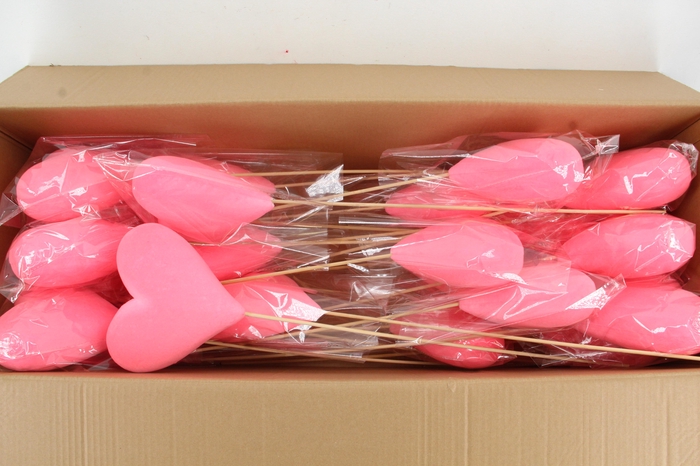 <h4>Stick Heart Fl. Bold Pink 20cm</h4>