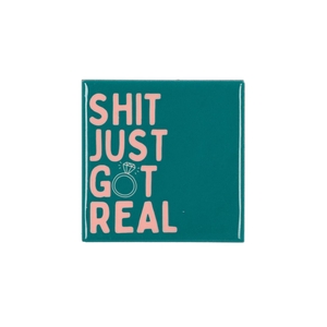Tile Shit Just Got Real Blue 10x10x1cm
