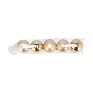 Deco Unbreakable Gold Ball Set 5 80mm