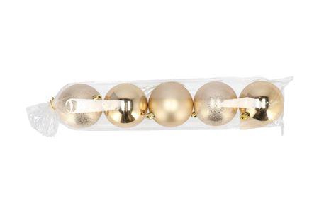 <h4>Deco Unbreakable Gold Ball Set 5 80mm</h4>