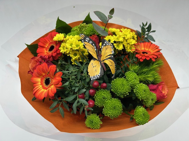 <h4>Boeket Biedermeier geel/oranje</h4>