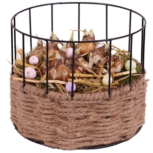 Easter Arr. Narcis Metal Rope Frame pot Ø21cm
