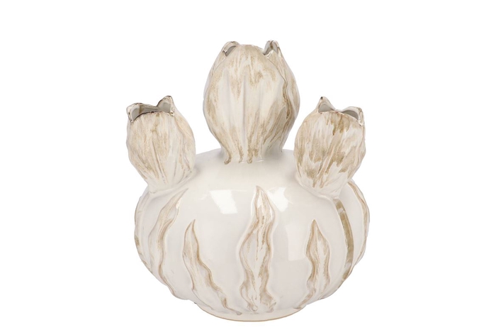 <h4>Mara White Vase Bowl Tulip 22x22x24cm Nm</h4>