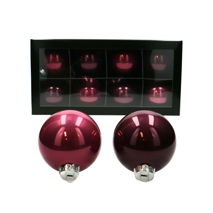 <h4>Christmas bauble Ball  80mm pearl x8</h4>