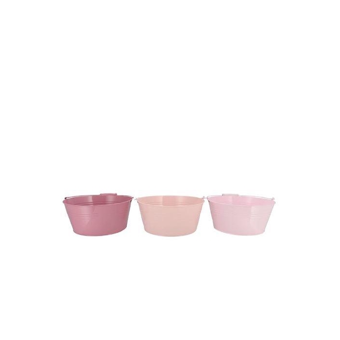 <h4>Zinc Summer Pink Mix Basic Bowl Ass 34x14x30cm</h4>