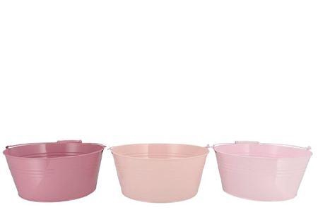 Zinc Summer Pink Mix Basic Bowl Ass 34x14x30cm
