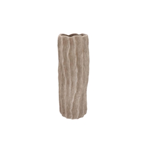 Porto Antique Grey Vase Tube Structure 17x17x49cm