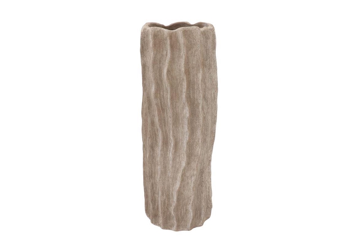 Porto Antique Grey Vase Tube Structure 17x17x49cm