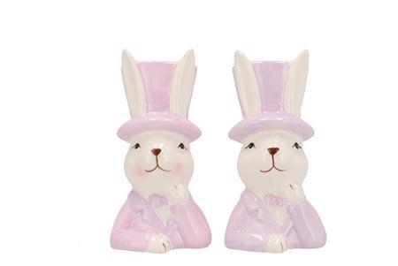 <h4>Easter Ceramic Dreamy Purple Mix Bunny Hat Ass 7x9</h4>