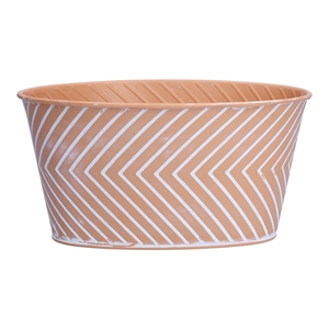 Planter Wave oval 19x13.5x10 light orang