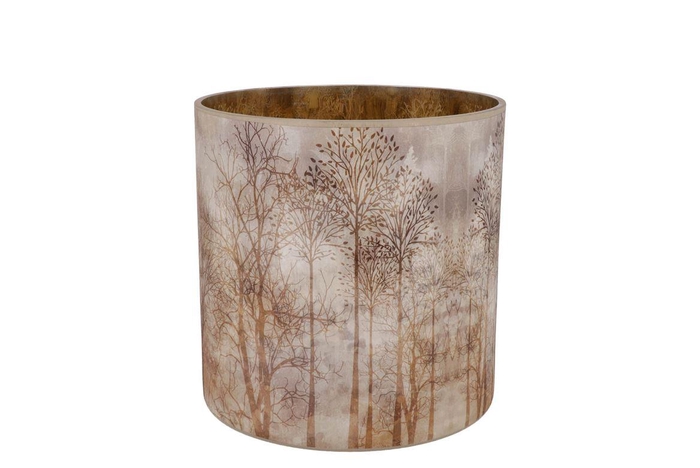 <h4>Ruby Brown T-light Forest 15x15cm</h4>