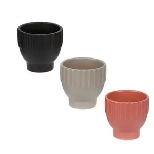 VASO DECORATIVO DE CERAMICA 14,5CM IMP M DVA523 - ROSA