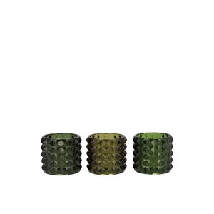 Jazz Majestic Green T-light Structure Ass 7x7cm