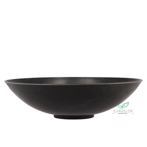 MELAMINE GREY BOWL ROUND 35X9CM