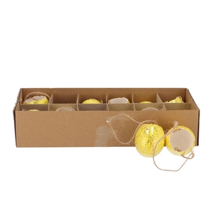 Eggs Chicken Open With Rope Yellow Glitter P/12