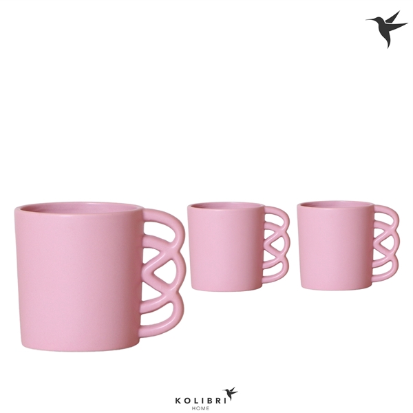 <h4>Kolibri Home Happy Mug pot pink 9 cm</h4>