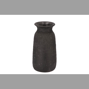 Bali Black Coal Vase 16x30cm