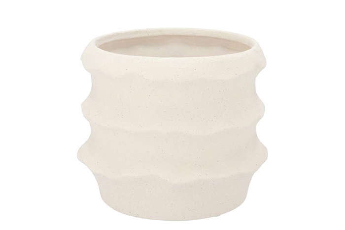 <h4>Junia White Structure Pot 19x19x15cm</h4>