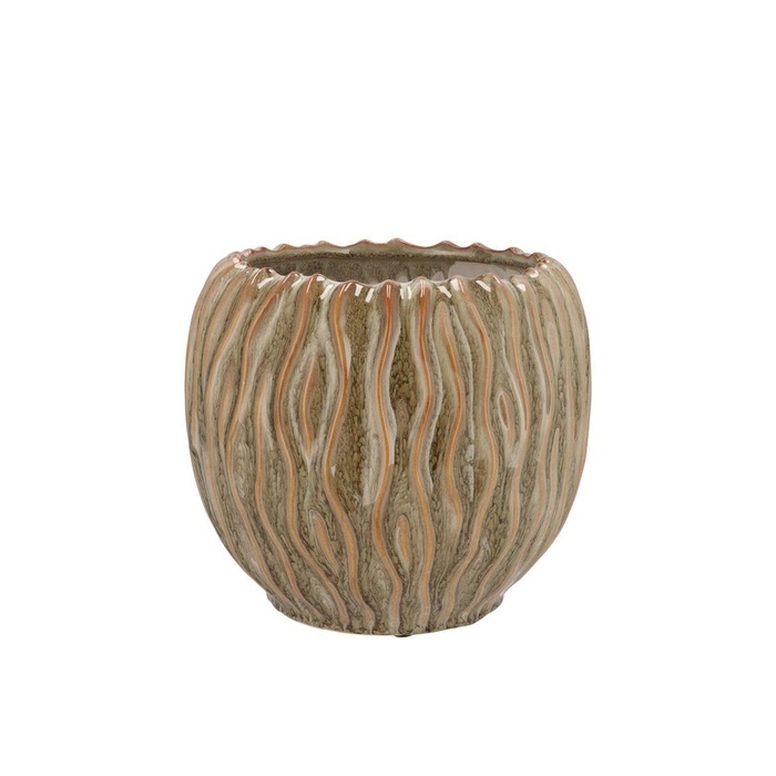 <h4>Finn Scottish Green Structure Pot 17x17x14cm</h4>
