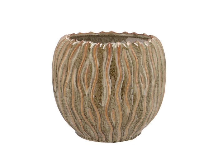 Finn Scottish Green Structure Pot 17x17x14cm