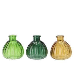 Karakum Forest Green Glass Bottle 9x9x10cm