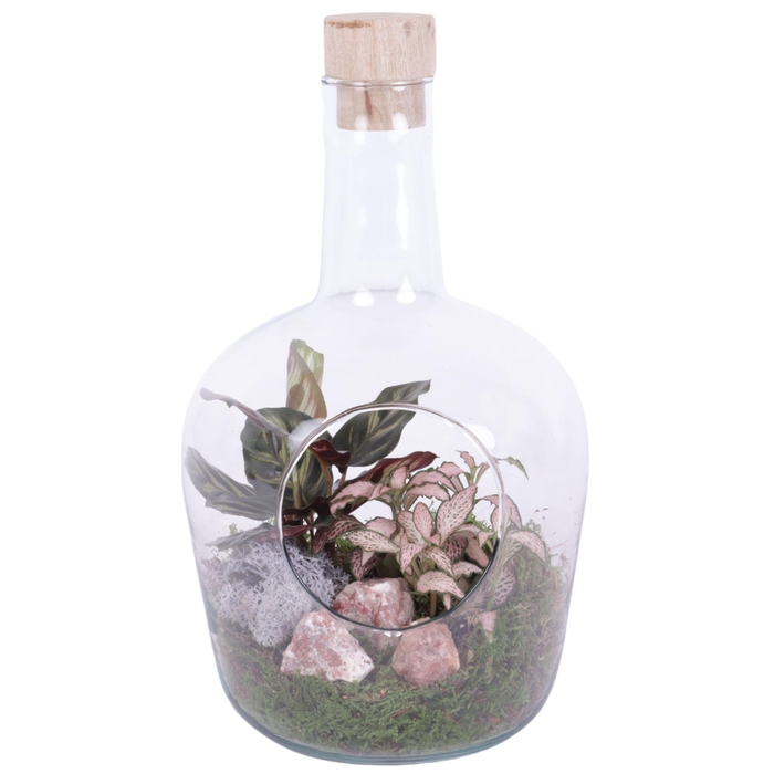 <h4>Yearround Arr. Indoor Glass Vase with Hole Ø18cm 2PP</h4>