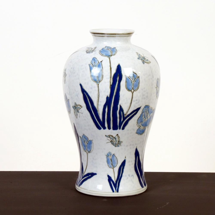 <h4>Porcelain tulip vase H31cm bl/</h4>