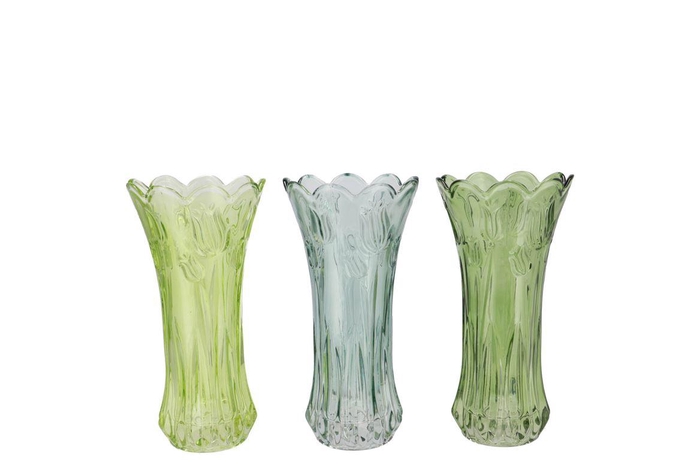 <h4>Delight Fresh Green Mix Vase Tulip Ass 11x20cm</h4>