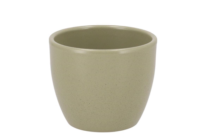 Ceramic Kiwi Stone Pot 10x8,5cm