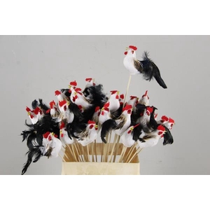 Stick Rooster 11cm White