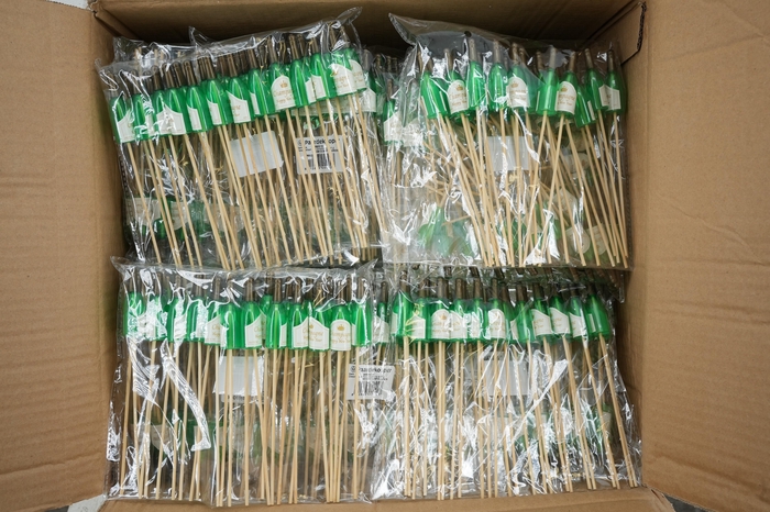 <h4>Pick champagne bottle 5x1cm+12cm stick green</h4>